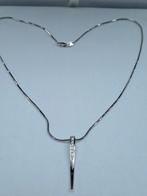 Nieuwe halsketting van witgoud en briljanten, ooit gedragen, Handtassen en Accessoires, Kettingen, Wit, Nieuw, Ophalen of Verzenden