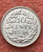 Nederlandse 10 cent 1938, Zilver, Koningin Wilhelmina, 10 cent, Ophalen of Verzenden