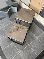 Bijzettafel set marmer natuursteen, Ophalen of Verzenden, Nieuw