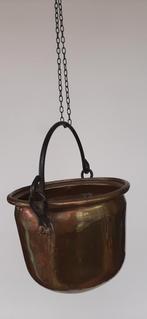 Hang bloempot in koper, Antiquités & Art, Antiquités | Bronze & Cuivre, Enlèvement ou Envoi, Cuivre