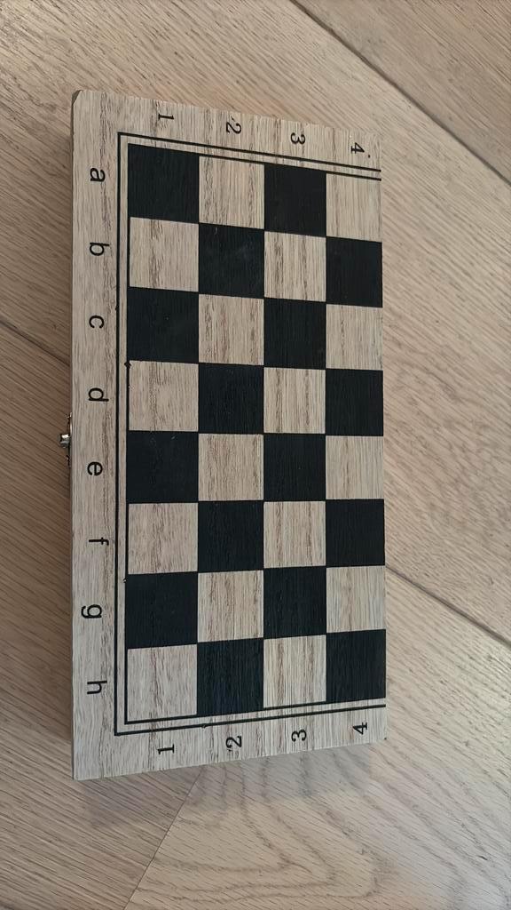 ️ 2-in-1 Houten Schaak- & Backgammonspel, Hobby en Vrije tijd, Gezelschapsspellen | Bordspellen, Zo goed als nieuw, Ophalen of Verzenden