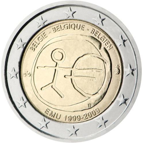 2 euro Belgie 2009 - 10 jaar EMU (UNC), Postzegels en Munten, Munten | Europa | Euromunten, Losse munt, 2 euro, België, Ophalen of Verzenden