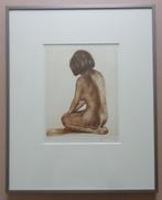 ROGER HEBBELINCK / RUGGELINGS NAAKT / KLEURETS / 51x41cm KAD, Antiek en Kunst, Kunst | Litho's en Zeefdrukken, Ophalen of Verzenden