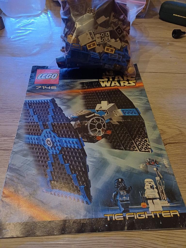 Lego star wars: 7146 tie fighter, Ophalen, Gebruikt, Complete set, Lego
