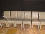 6 beige stoelen op wieltjes, Huis en Inrichting, Stoelen, Ophalen, Kunststof, Overige kleuren, Zo goed als nieuw