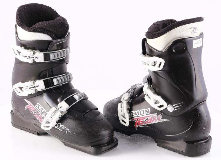 Chaussures de ski 38 38.5 EU pour enfants SALOMON T3, Sports & Fitness, Ski & Ski de fond, Utilisé, Skis, Salomon, Carving, Envoi