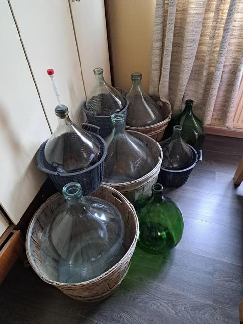 tourie en verre - dame-jeanne, Huis en Inrichting, Woonaccessoires | Overige, Zo goed als nieuw, Ophalen of Verzenden