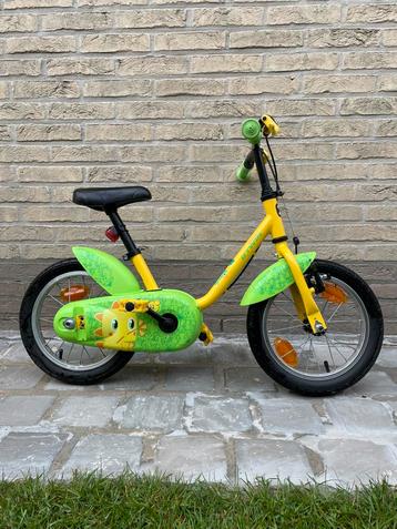 Kinderfiets 14 inch Btwin (met zijwieltjes + training bar) beschikbaar voor biedingen