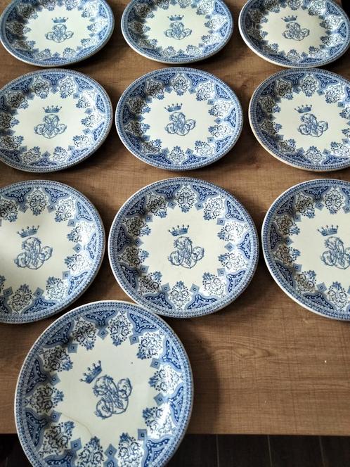 Antieke Gien dinnerborden, Antiek en Kunst, Antiek | Servies los, Ophalen