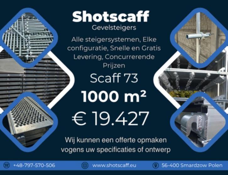 Échafaudage de façade Baumann | 1000 m² | Livraison, Bricolage & Construction, Échafaudages, Neuf, Échafaudage de façade, 5 mètres de hauteur ou plus