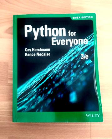 Python for Everyone - R. Necaise & Cay Horstmann, Informatique et Ordinateur, Enlèvement ou Envoi, Autres niveaux, Comme neuf