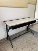 Vintage schoolbankje   -   H: 71cm L: 120cm B: 48cm, Huis en Inrichting, Ophalen, Gebruikt, Bureau