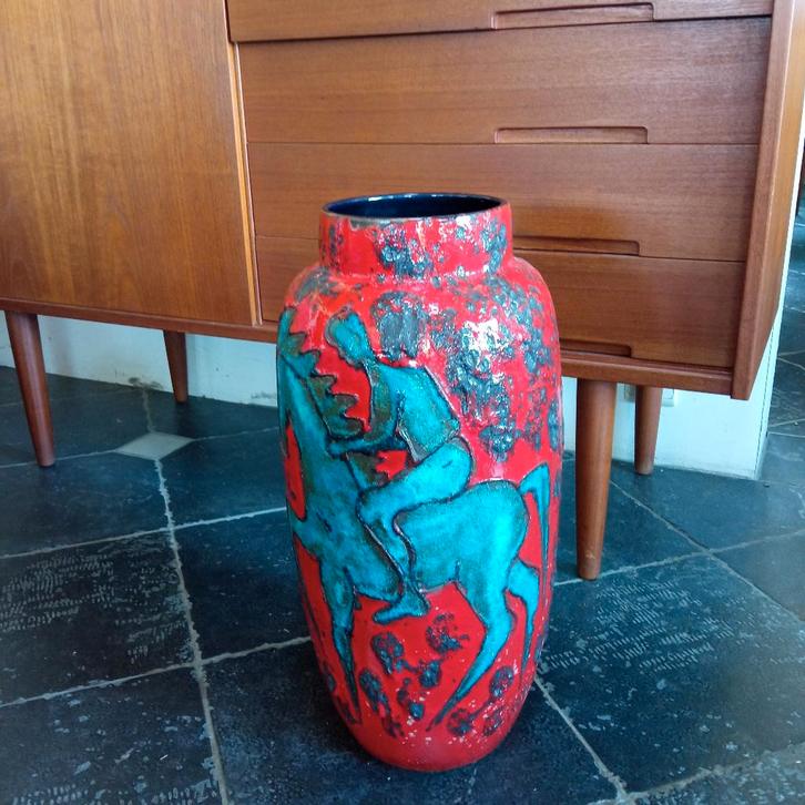 vase chevalier bleu, Antiquités & Art, Antiquités | Céramique & Poterie, Enlèvement