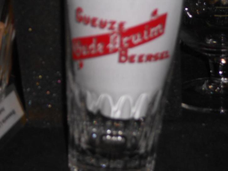 Gueuze.Kriek.Lambik.Lambic.De Oude Pruim.Beerzel.D 145, Verzamelen, Biermerken, Zo goed als nieuw, Glas of Glazen, Overige merken