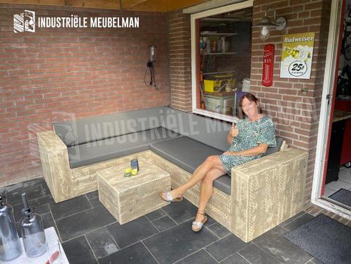 Steigerhouten Loungeset Loungebank Tuinmeubelen Tuinset Bank, Tuin en Terras, Tuinsets en Loungesets, Nieuw, Loungeset, Steigerhout