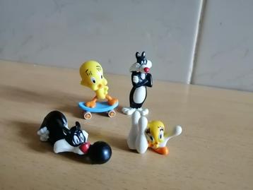 4 Figurines Looney Tunes, Titi et Grosminet beschikbaar voor biedingen