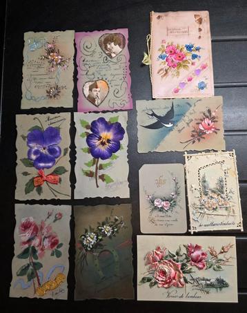 11 celluloïde kaarten begin 1900 beschikbaar voor biedingen