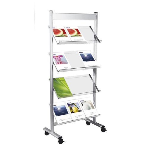 Folderhouder Switch medium vloer folderrek op wielen, Diversen, Bureau-accessoires, Nieuw, Verzenden