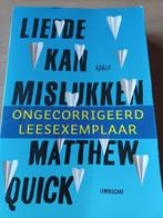 Liefde kan mislukken, Comme neuf, Matthew Quick, Enlèvement ou Envoi