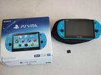 Sony PS Vita slim - pch-2000 - aqua blue, Games en Spelcomputers, Ophalen of Verzenden, Zo goed als nieuw, Blauw