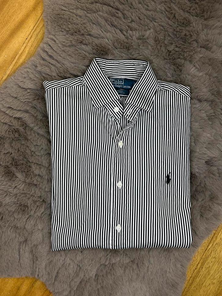 Ralph Lauren shirt voor heren, maat L, Kleding | Heren, Overhemden, Zo goed als nieuw, Halswijdte 41/42 (L), Zwart, Ophalen