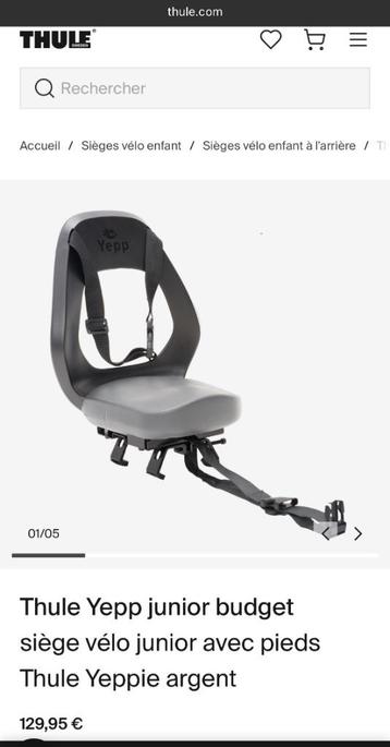Fietsstoel Thule YEPP Junior + <Gratis voetsteunen> beschikbaar voor biedingen