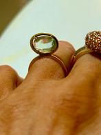 Gouden ring van het merk Tous 18 k met helder blauw edelstee, Comme neuf, Femme ou Homme, Avec pierre précieuse, Or