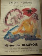 affiche 1974 Hélène de Beauvoir expo Gal Montjoie BXL poster, Antiquités & Art, Enlèvement ou Envoi