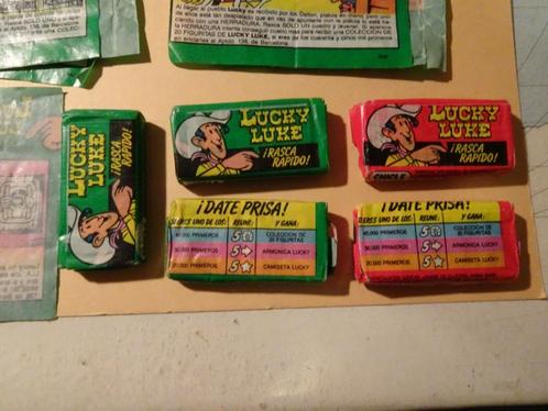 5 kauwgom + 19 wraps - Lucky Luke, Verzamelen, Beelden en Beeldjes, Gebruikt, Overige typen, Ophalen of Verzenden