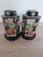 2 Chinese vazen met onderzet, Ophalen of Verzenden