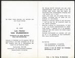 Bidprentje Leo Hector VAN WIJMEERSCH - Mijnwerker 1914-1918, Verzamelen, Bidprentjes en Rouwkaarten, Ophalen of Verzenden, Bidprentje
