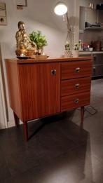 Vintage mid-century teak houten kastje, Huis en Inrichting, Ophalen