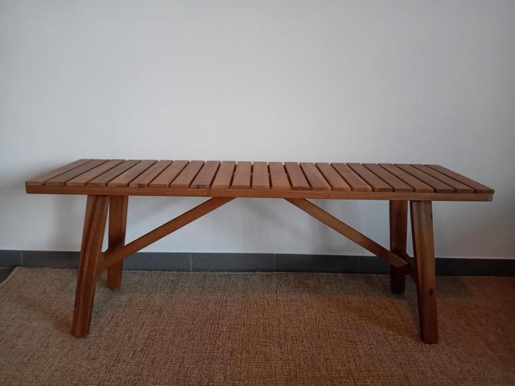 Knap houten bankje. NEW, Tuin en Terras, Picknicktafels, Zo goed als nieuw, Ophalen