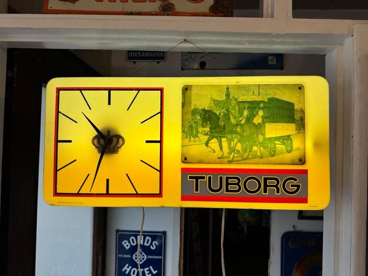 TUBORG bier reclame lichtbak 1975, Verzamelen, Merken en Reclamevoorwerpen, Gebruikt, Lichtbak of (neon) lamp, Ophalen