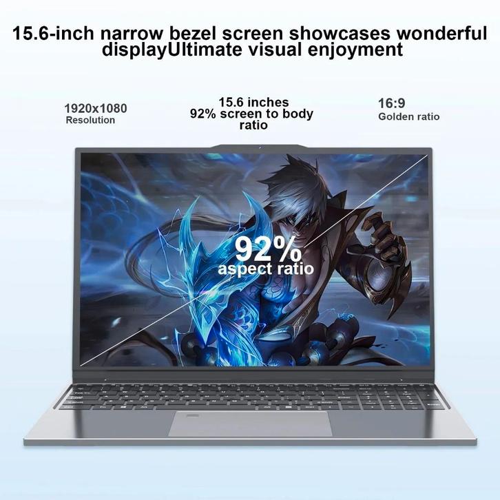 15,6-inch laptop met Intel Core i3-16 GB RAM en 1 TB SSD, Computers en Software, Windows Laptops, Nieuw, 15 inch, SSD, 2 tot 3 Ghz