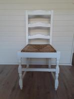 Witte stoel met rieten zitting, Antiek en Kunst, Ophalen