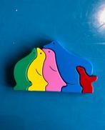 houten mini-puzzel pinguïns, Kinderen en Baby's, Ophalen of Verzenden, Zo goed als nieuw, Overige typen