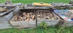 Brandhout 5m3 + 22 fruitkratten en kloofmachine, Tuin en Terras, 3 tot 6 m³, Ophalen, Overige houtsoorten, Blokken