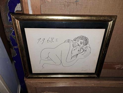 lithographie hors commerce signe pablo picasso, Antiek en Kunst, Kunst | Litho's en Zeefdrukken, Ophalen of Verzenden