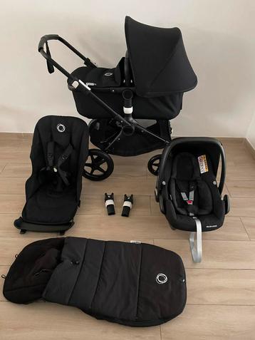 Bugaboo Fox 2 Black Zwart kinderwagen 3-in-1 Complete Set beschikbaar voor biedingen