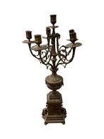 Grand Chandelier / Candélabre en Bronze à 6 Bougies du 19e s, Antiquités & Art, Enlèvement, Cuivre ou Bronze