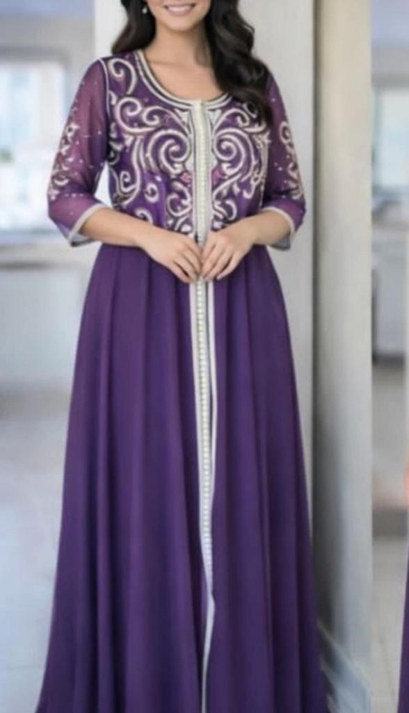 caftan / Takshita paars maat 42 - 44 Nieuw, Kleding | Dames, Gelegenheidskleding, Nieuw, Galajurk, Maat 42/44 (L), Paars, Ophalen of Verzenden