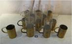 Mooie Partij van Theeglazen in Koperen houders, Antiek en Kunst, Ophalen of Verzenden, Koper