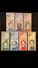 Venezuela - Set 7 billets - 500 - 100.000 UNC, Série, Amérique du Sud, Enlèvement ou Envoi