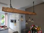 Oud eiken hanglamp, Huis en Inrichting, Lampen | Hanglampen, Ophalen, Zo goed als nieuw