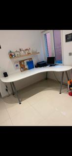 Grote witte bureau, Huis en Inrichting, Bureaus, Ophalen, Zo goed als nieuw, Bureau