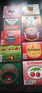10 oude bieretiketten br liefmans Oudenaarde, Verzamelen, Biermerken, Ophalen of Verzenden