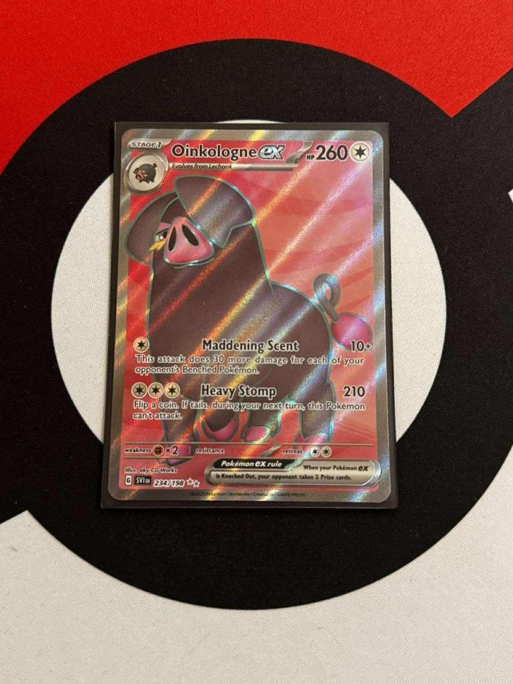 Pokémon - Scarlet & Violet - Oinkologne EX (234/198) - NM, Hobby en Vrije tijd, Verzamelkaartspellen | Pokémon, Zo goed als nieuw