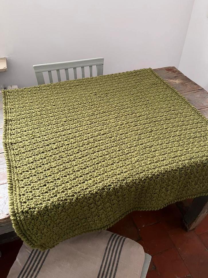 NIEUW BABYDEKEN SPREI WIKKELDOEK WOL MOSGROEN ZEER ZACHT, Kinderen en Baby's, Dekens, Slaapzakjes en Inbakerproducten, Zo goed als nieuw