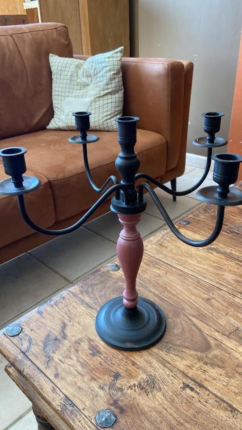 Chandelier, Huis en Inrichting, Woonaccessoires | Kandelaars en Kaarsen, Gebruikt, Kandelaar, Hout, Overige kleuren, Ophalen